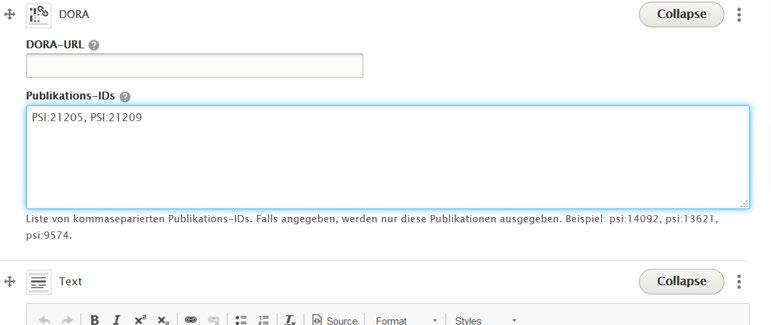 add the PID in the PSI Drupal Interface