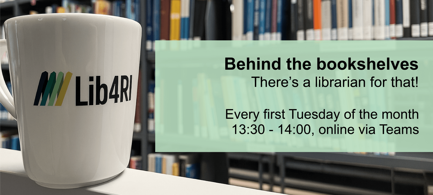 Every first tesday of the month, 13:30 to 14:00